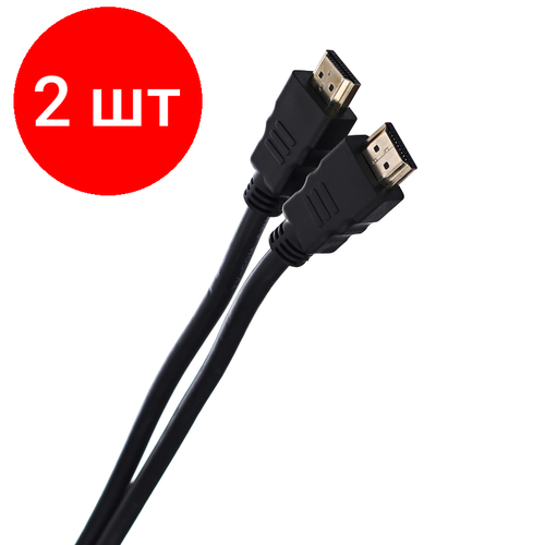 кабель hdmi 10м tv com cg150s 10m круглый черный Комплект 2 штук, Кабель HDMI - HDMI, M/M, 10 м, v1.4, TV-COM, CG150S-10M