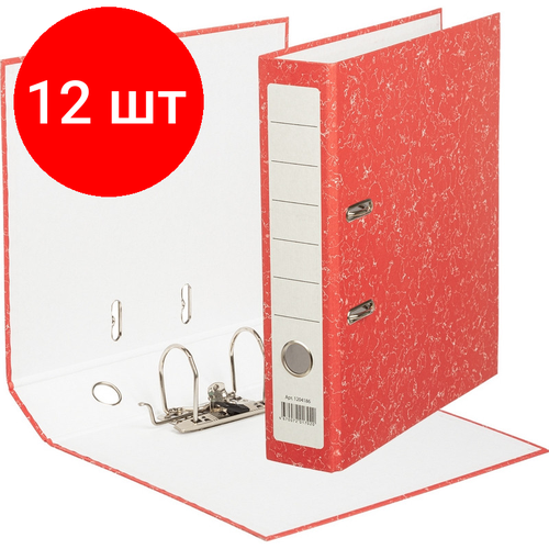 Комплект 12 штук, Папка-регистратор Attache Economy без мет. уголка_бюдж 75мм ч/б, крас, бум/бум комплект 5 штук папка регистратор attache economy без мет уголка бюдж 75мм ч б крас бум бум