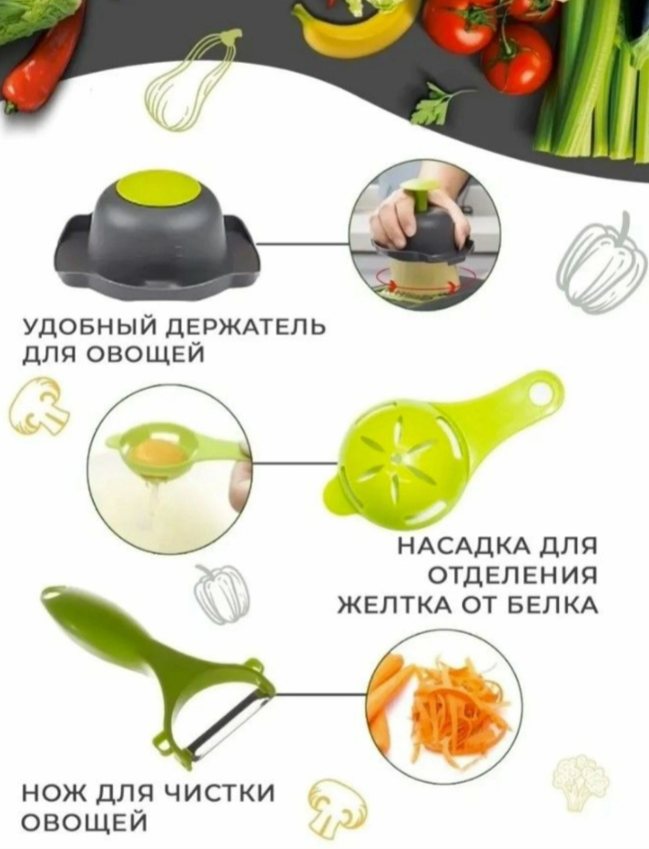 Овощерезка, Терка для овощей, Овощерезка 14 в 1, Измельчитель Mirosha Veggie slicer — фото 1