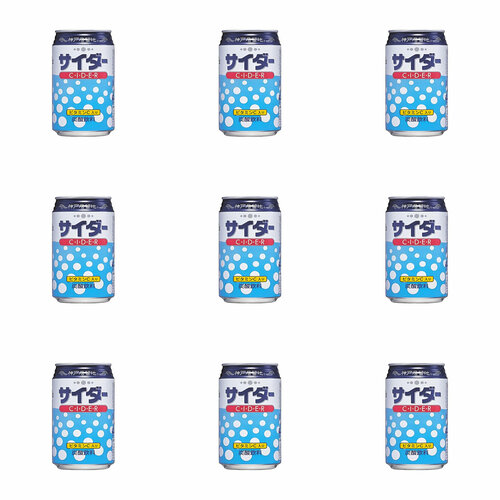 Tominaga Газированный напиток Лимонад Со вкусом сидра Кобэ кёрюти, 350 мл, 9 шт