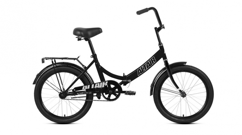 Велосипед ALTAIR CITY 20 (20" 1 ск. рост. 14") 2022, черный/серый, RBK22AL20002