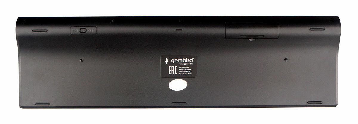 Клавиатура беспроводная Gembird KBW-1 USB серебристый - фото №4