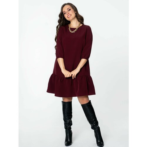 фото Платье with street, размер 50, бордовый