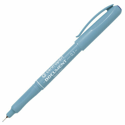 Ручка капиллярная (линер) синяя CENTROPEN "Document", трехгранная, линия письма 0,1 мм, 2631/0,1, 2 2631 0110 (арт. 143683)