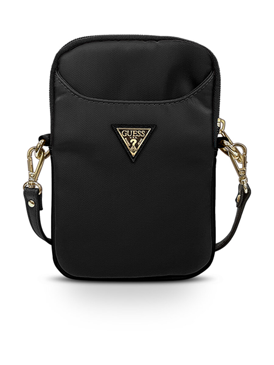 Guess для смартфонов сумка Nylon phone bag with Triangle metal logo Black