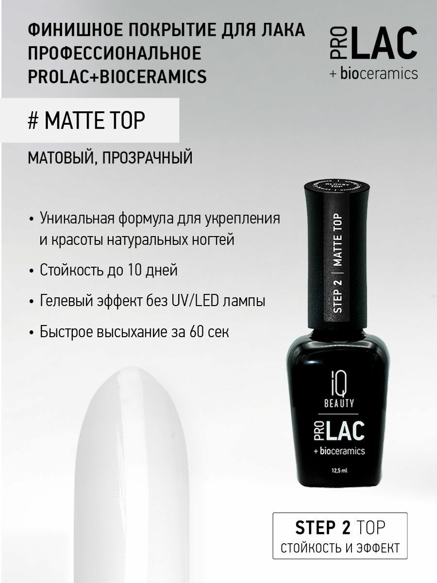 Финишное покрытие для лака PROLAC+bioceramics матовое Matte