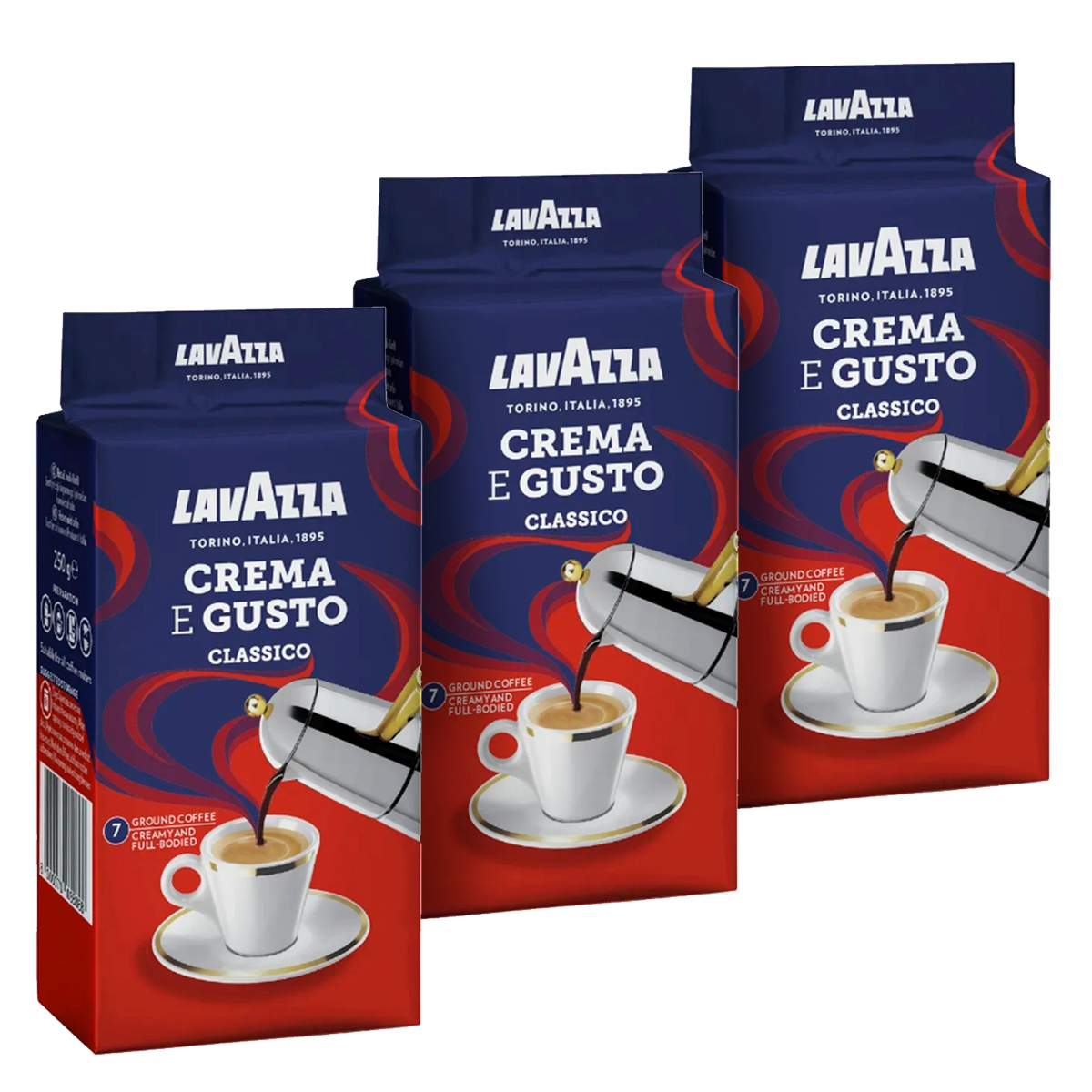 Кофе молотый LavAzza Crema e Gusto, 250 г в/у (Лавацца) х 3 шт