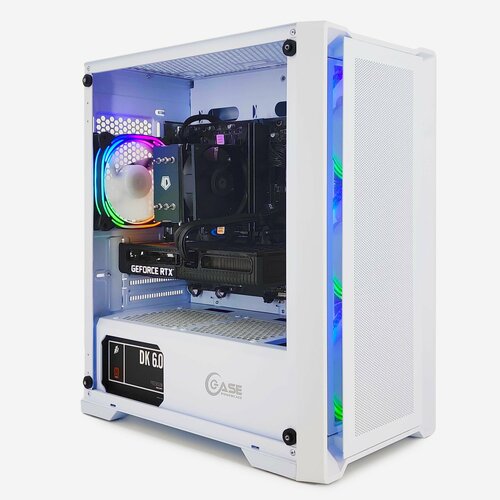 Игровой PC юкомс Ryzen 5 7600X, RTX 3050 6GB, HDD 1TB, SSD 480GB, 32GB DDR5, БП 450W, win 10 pro, White game case