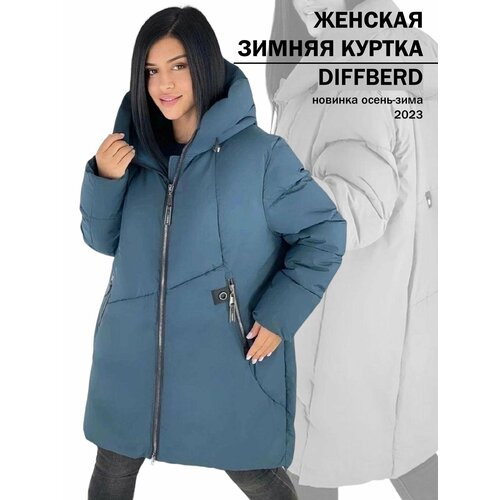 фото Куртка diffberd, размер 58, зеленый