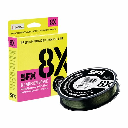 Леска плетеная SFX 8X зеленая 135 м 0.405 мм 46 кг PE 6 SFX8B405GR150Y