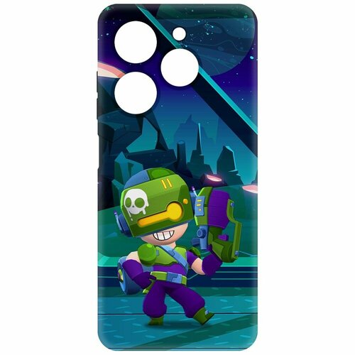 Чехол-накладка Krutoff Soft Case Brawl Stars - Контрабандистка Пенни для TECNO Spark 20 черный чехол накладка krutoff soft case brawl stars контрабандистка пенни для tecno spark 20с черный