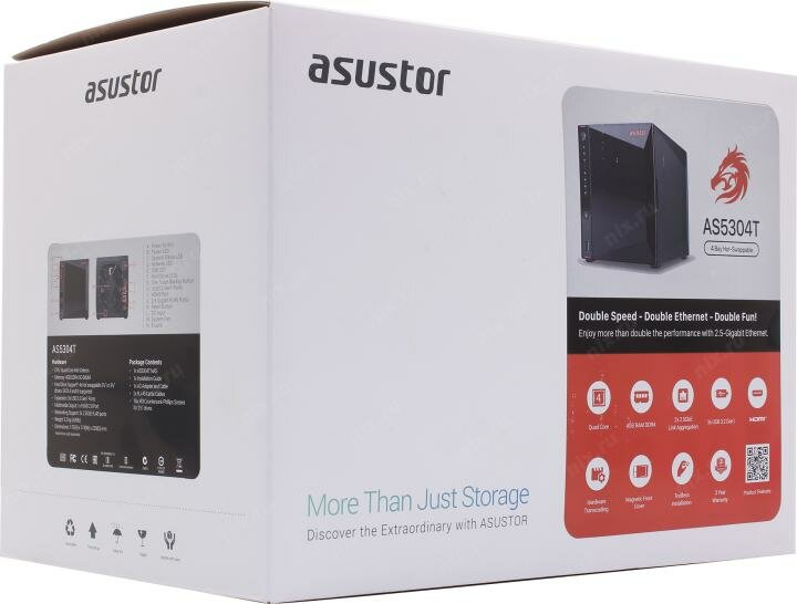 Сетевой накопитель данных ASUSTOR 4-Bay NAS/Media player/J4105 1.5GHz, up to 2.5 GHz(Quad-Co - фото №15