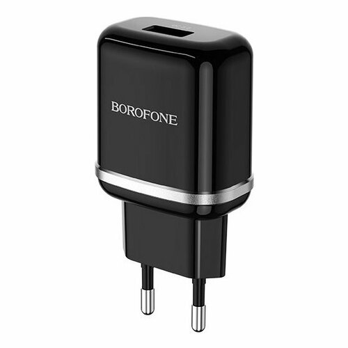 Сетевое зарядное устройство (СЗУ) Borofone BA36A QC 3.0 (USB) 3 А, черный беспроводное зарядное устройство borofone bq3 pro 2 а черный