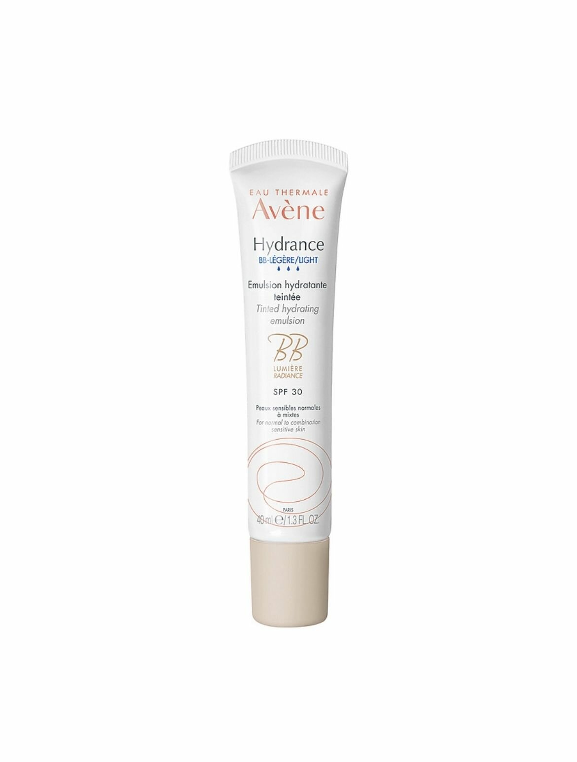 AVENE Hydrance BB-legere /light SPF 30 emulsion natural shade glow effect Увлажняющая эмульсия с тонирующим эффектом 40 мл