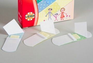 Картинки Пластыри детские набор LEIKO "РАДУГА", 2уп х 15шт, Перфорированные, влагостойкие, воздухопроницаемые
