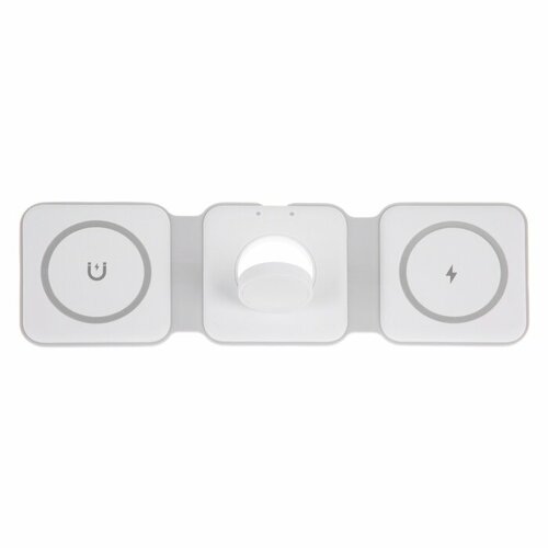 Беспроводное зарядное устройство 3 в 1 A07 15 W поддержка MagSafe складная белая 2191₽