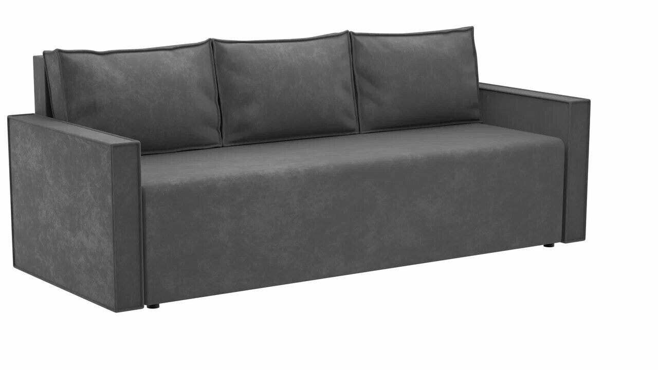 фото Прямой диван Komfort S Берта Велюр Серый