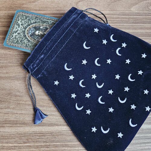 Мешочек для таро Луна и звезды подарки бархатный мешочек для карт таро без карт