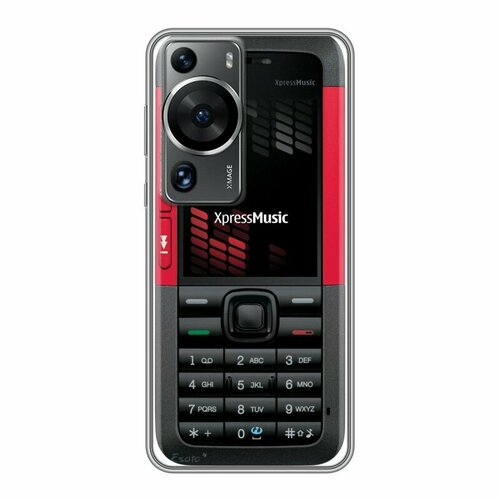 Дизайнерский силиконовый чехол для Хуавей П60 Про / Huawei P60 Pro Нокия Телефон матовый soft touch силиконовый чехол на huawei p60 pro хуавей п60 про с 3d принтом grand wolf черный