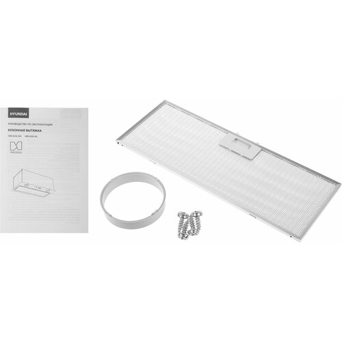 Встраиваемые вытяжки HYUNDAI Вытяжка встраиваемая Hyundai HBB 6036 WG белый управление кнопочное 1 мотор 18447₽