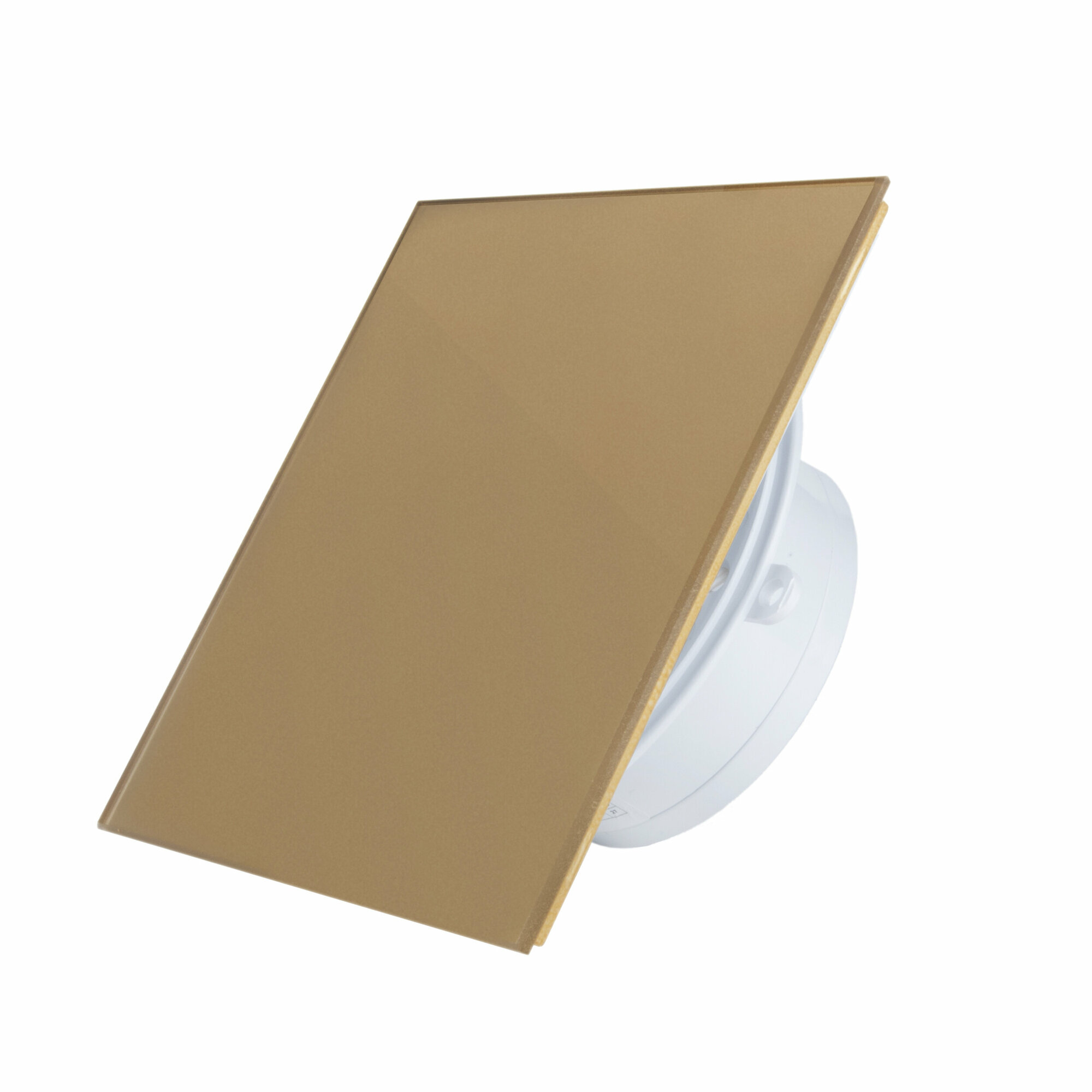 Вытяжной бесшумный вентилятор для ванной Mmotors ММР 100 стекло золото  тонкий