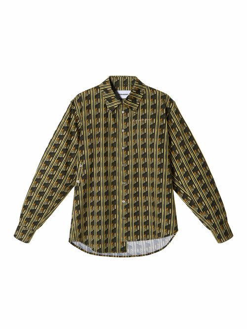 Рубашка Berhasm, размер XL, зеленый, желтый