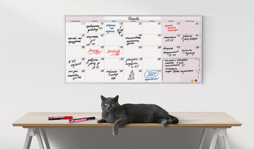 Изображение товара Канбан-доска, настенная магнитно-маркерная 80х40 см, АртБорд, для планирования, "Домашний офис, пыльная роза".