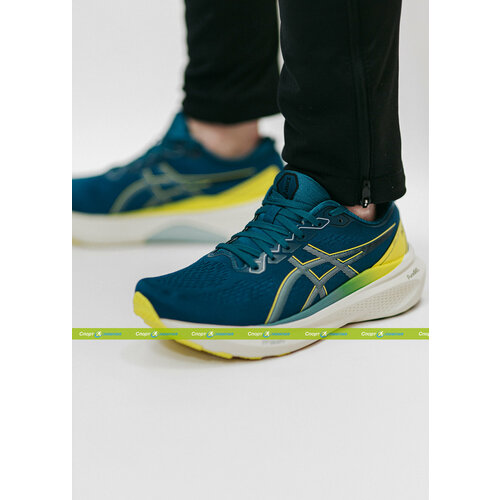 фото Кроссовки asics, размер 11, зеленый, синий