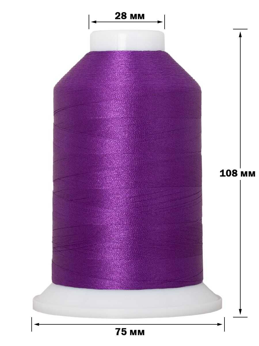 Нитки швейные для вышивания SAFIRA 120D/2, 5000м — фото 1