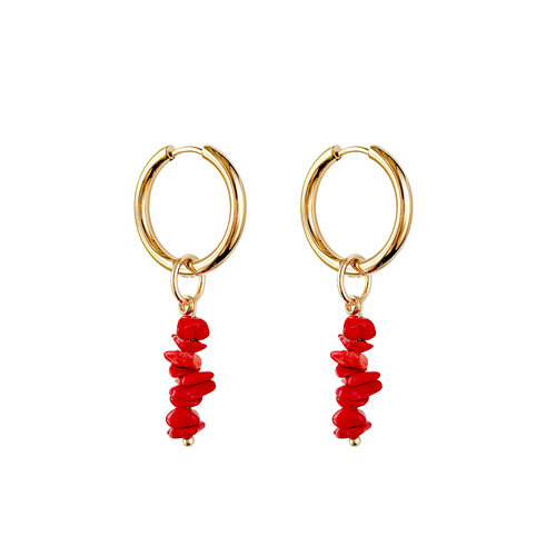Серьги-трансформеры Strekoza Collection коралл красный 2135₽