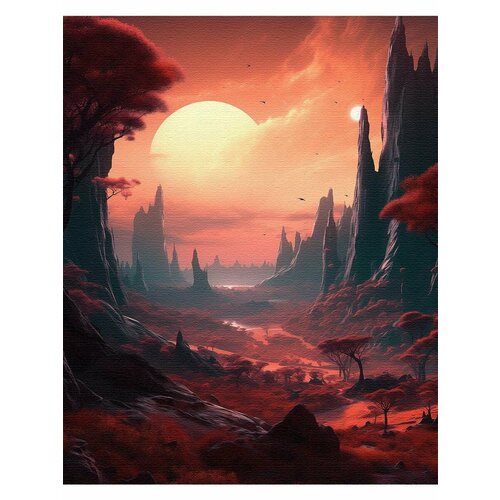 Картина готовая на холсте, 40x50, космос, c подрамником