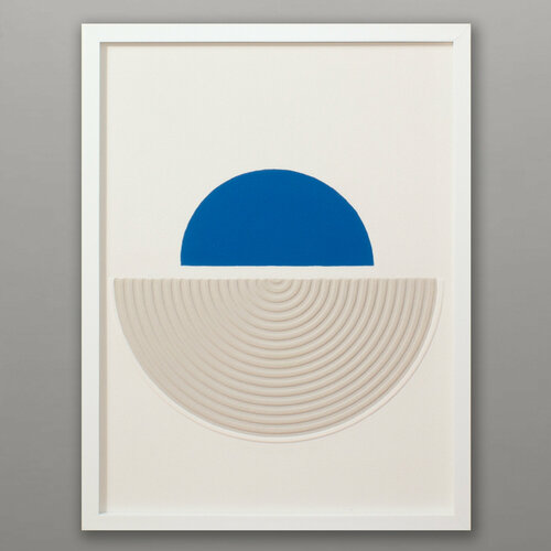 Рельефная картинана на стену в раме 30x40 Ультрамарин