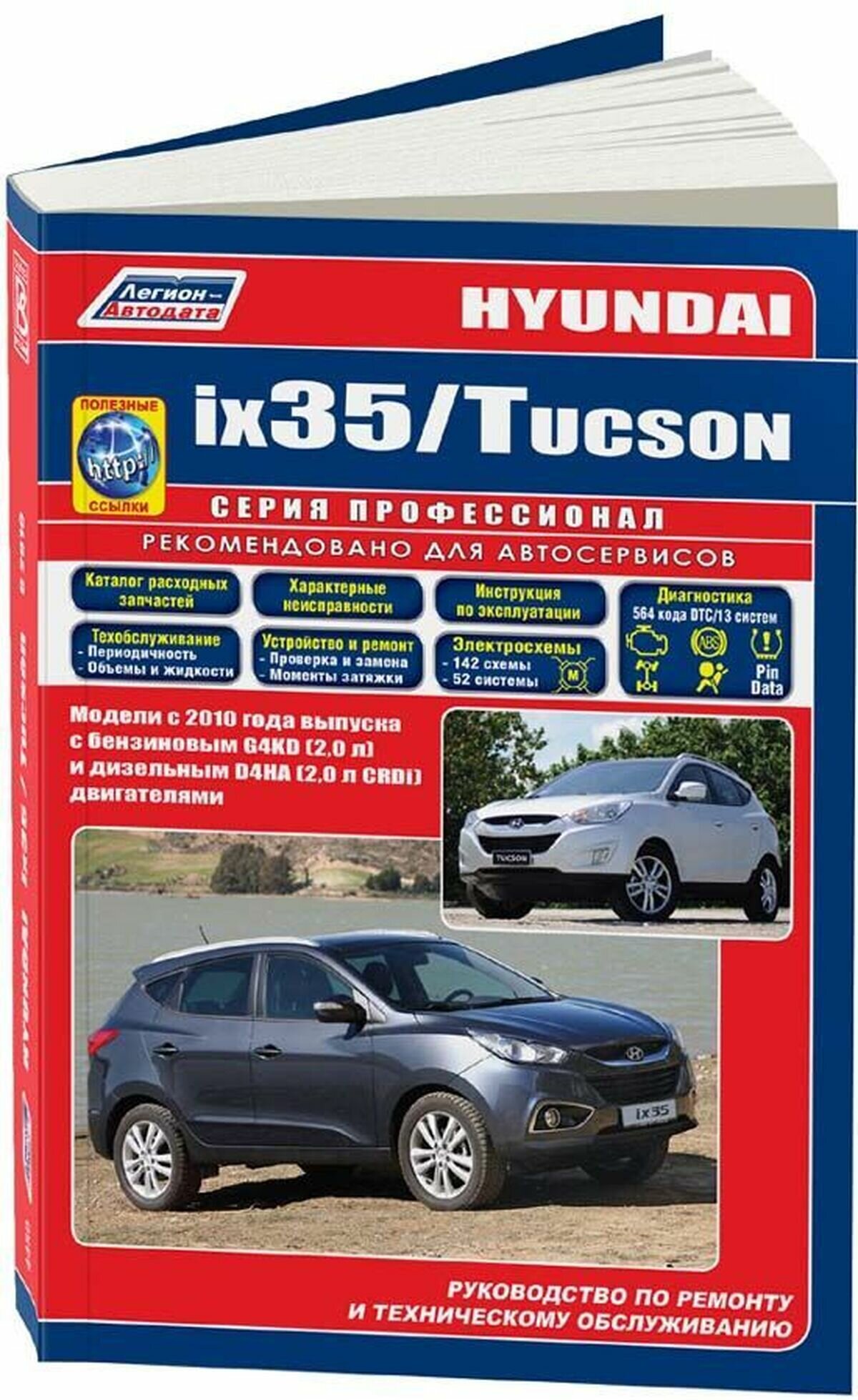 Hyundai ix35 / Tucson. Модели c 2010 года выпуска с бензиновым G4KD (2,0 л.) и дизельным D4HA (2,0 л. CRDi) двигателями. Руководство по ремонту и техническому обслуживанию (+ полезные ссылки) - фото №3