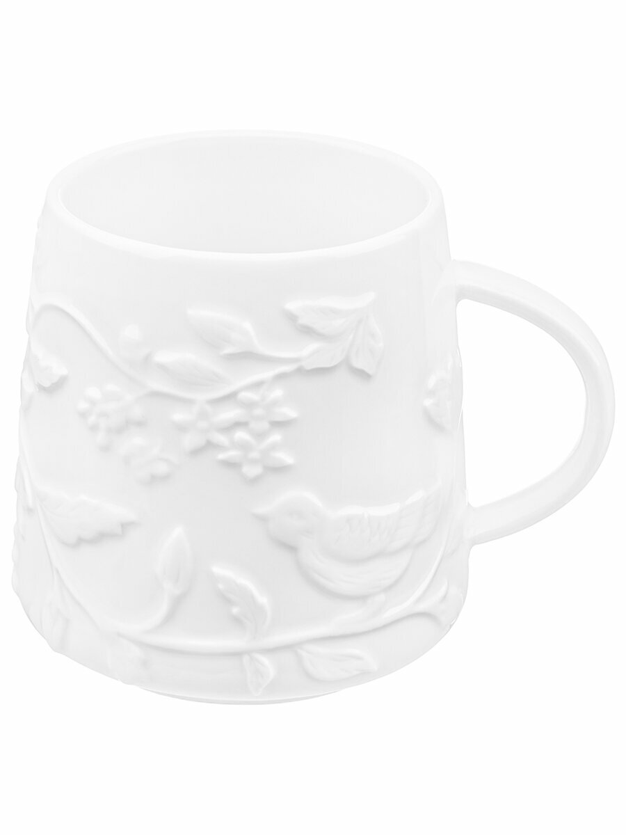 фото Кружка / чашка для кофе, чая 420 мл Elan Gallery "Птички на ветке"