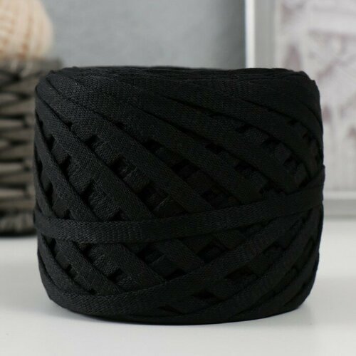 Трикотажная пряжа Риббон 85м1705 гр Черный 575₽