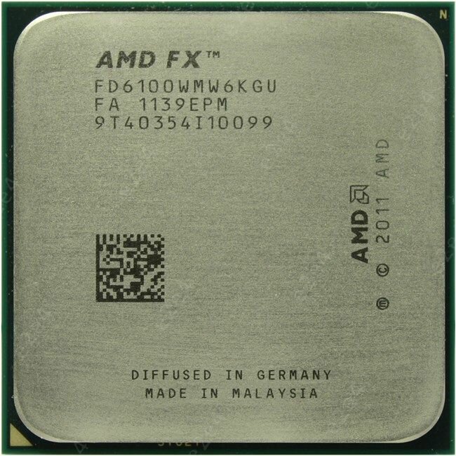 Процессор AMD FX-6100 Zambezi (2011), 6C/6T, 3300MHz TDP-95 Вт SocketAM3+ tray (OEM) (FD6100WMW6KGU)