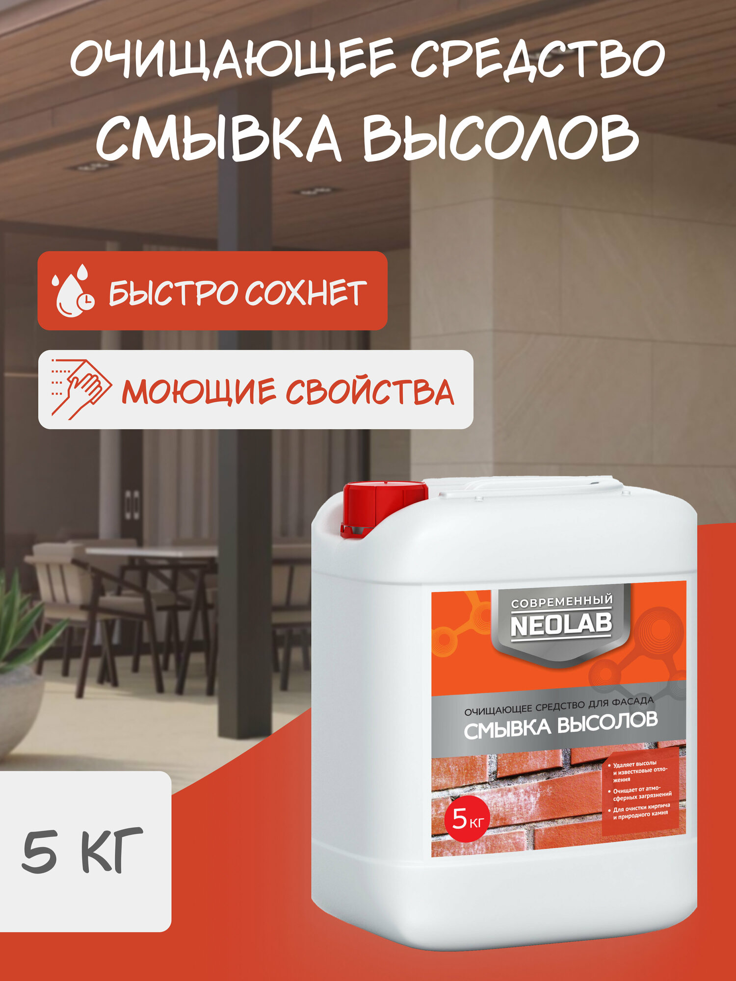 NEOLAB , смывка высолов очищающее средство для фасадов , 5 кг