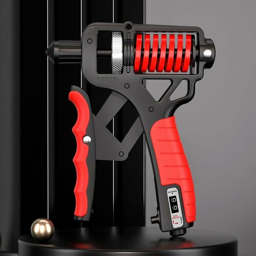 PRIME RED - мощный регулируемый кистевой эспандер с счетчиком и резиновыми ручками