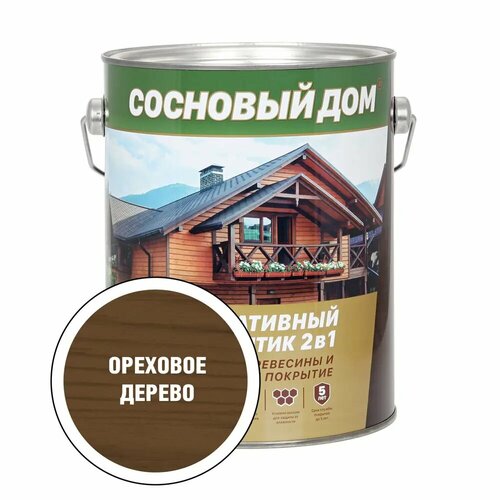Защитный состав для древесины сосновый ДОМ 29532 цвет ореховое дерево 2.7 л