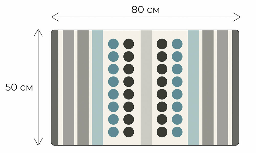 Коврик для ванной Fixsen Lotus 50x80 см цвет голубой - фото №5