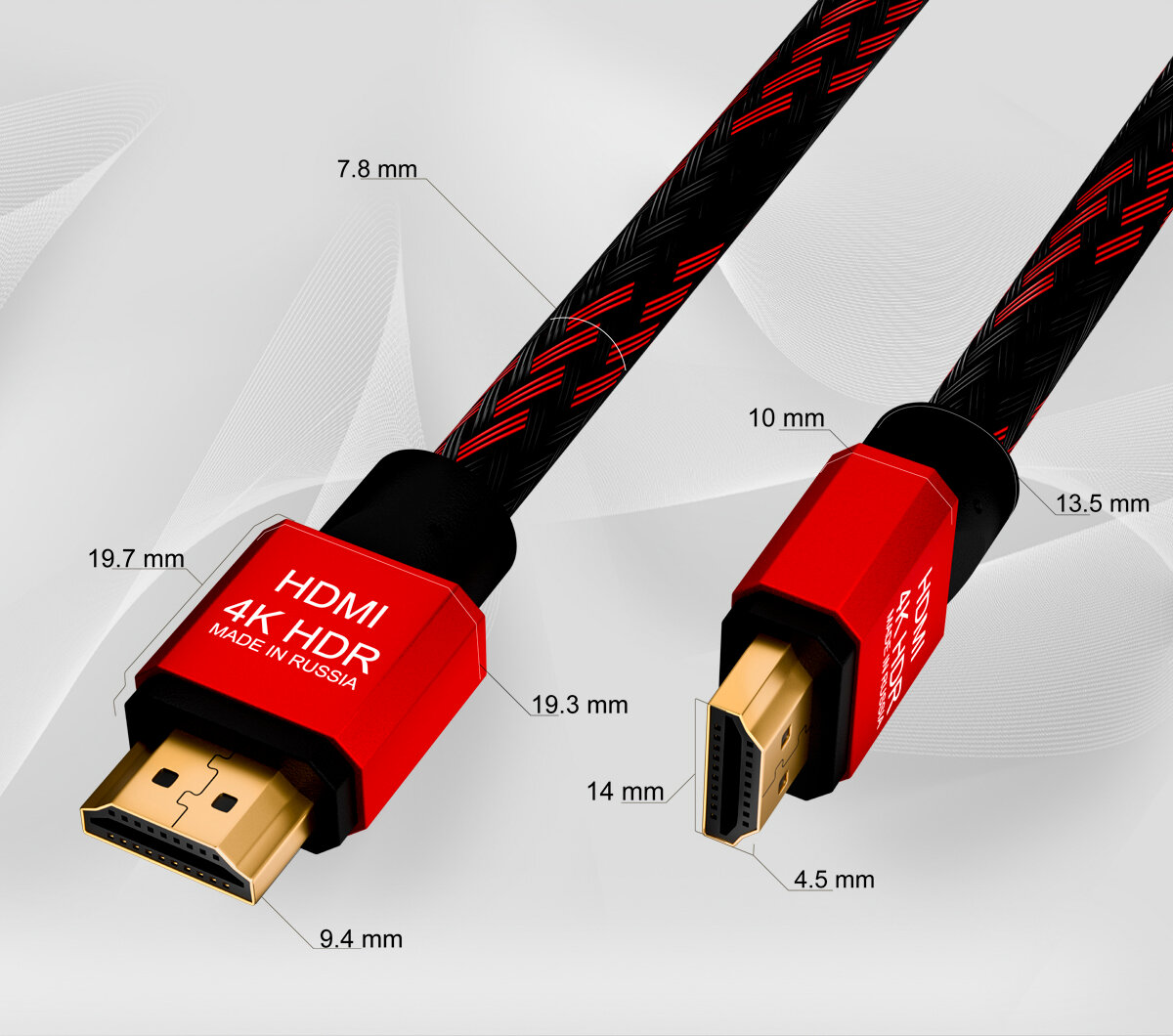 GCR Кабель 3.0m HDMI 2.0, HDR 4:2:2, Ultra HD, 4K 60 fps 60Hz/5K*30Hz, 3D, AUDIO, 18.0 Гбит/с, 28/28 AWG, OD7.8mm, тройной экран, черный нейлон, AL корпус черный (GCR-52190) Greenconnect - фото №11