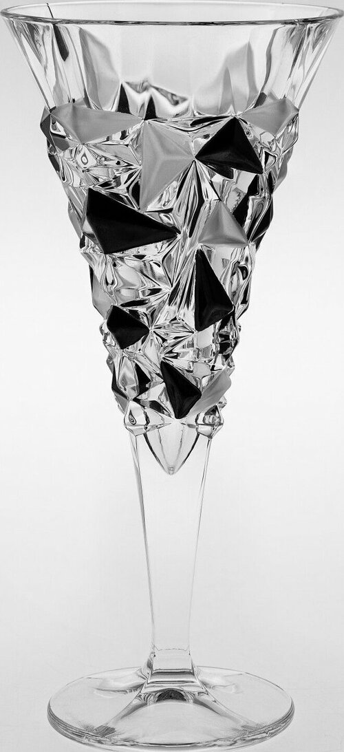 Набор из 6-ти бокалов для вина GLACIER (декор Матовый, черный) Объем: 250 мл