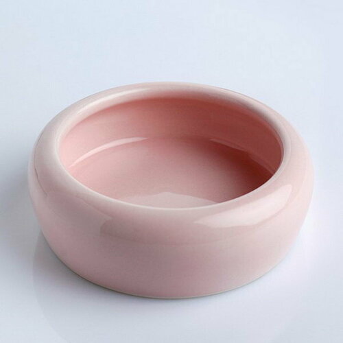Миска керамическая 100 мл 10 x 3.2 см, нежно-розовая аксессуары для животных pafio миска для кошек керамическая не намекаю но круглая
