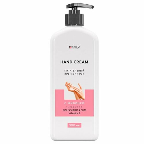 Крем для рук с живицей MILV питательный зефир ваниль лёгкие древесные ноты 500 мл 910₽