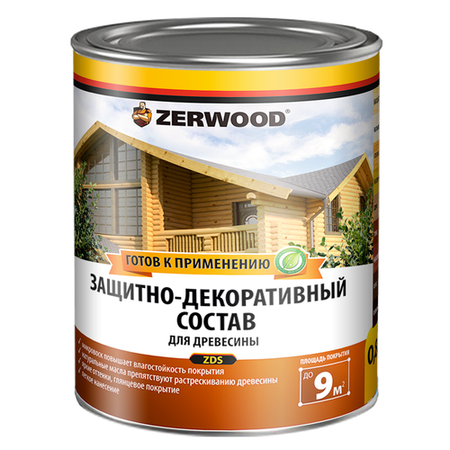 Защитно-декоративный состав ZERWOOD (ZDS) - 0,85 л, орех