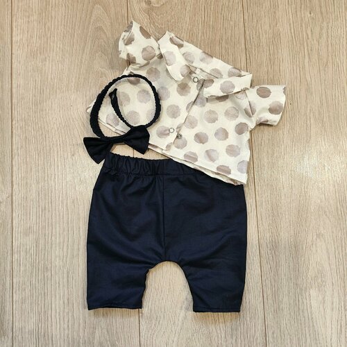 Одежда для игрушек кота Басика и кошечки ЛиЛи. Костюм нарядный. С бабочкой. 22см.