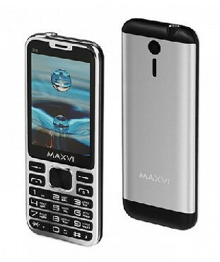 Телефон мобильный (MAXVI X10 Metallic Silver (2 SIM))