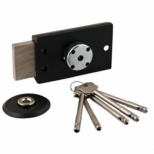 Замок накладной Поливектор Барьер 2 МК Гост 3, цвет чёрный - фото №3