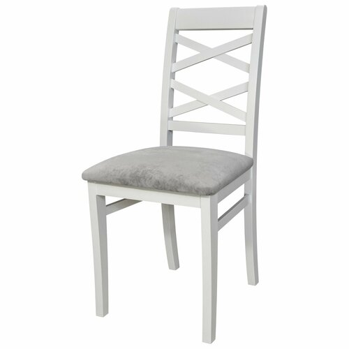 Стул деревянный PASSO GORA серый велюр белый каркас 11330₽
