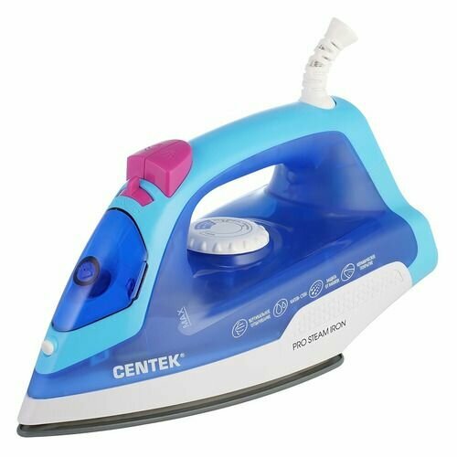 Утюг CENTEK CT-2348 1800Вт синий ct-2348 blue 171200₽